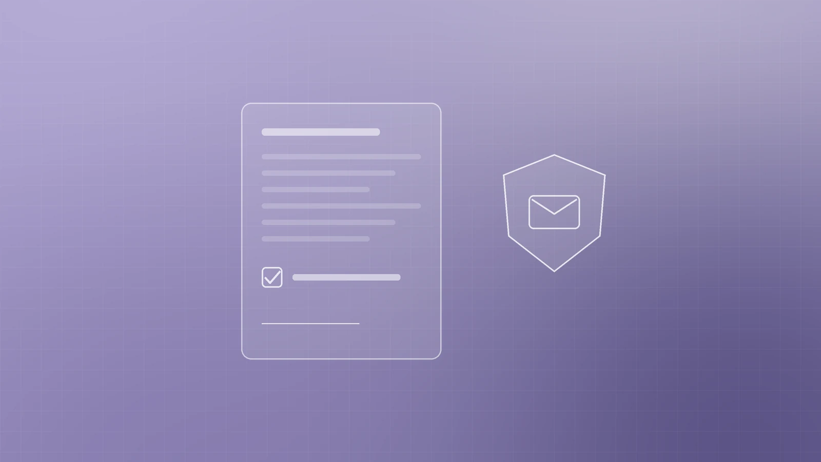 Illustration of a document with a ticked consent checkbox beside a shield holding an envelope, representing consent and email marketing law