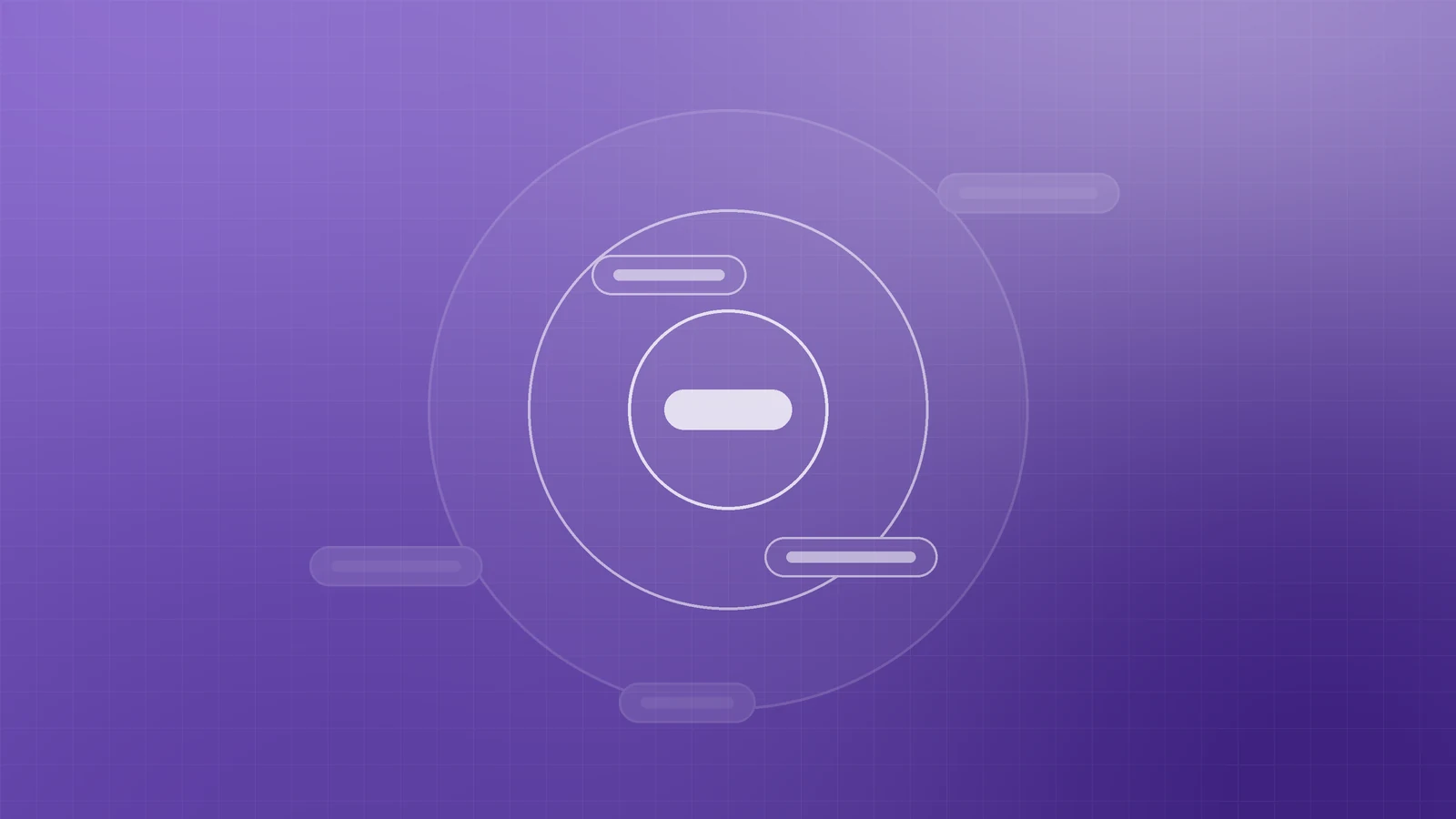Illustration of three nested rings around a central keyword with query chips at different distances, representing broad, phrase and exact match reach