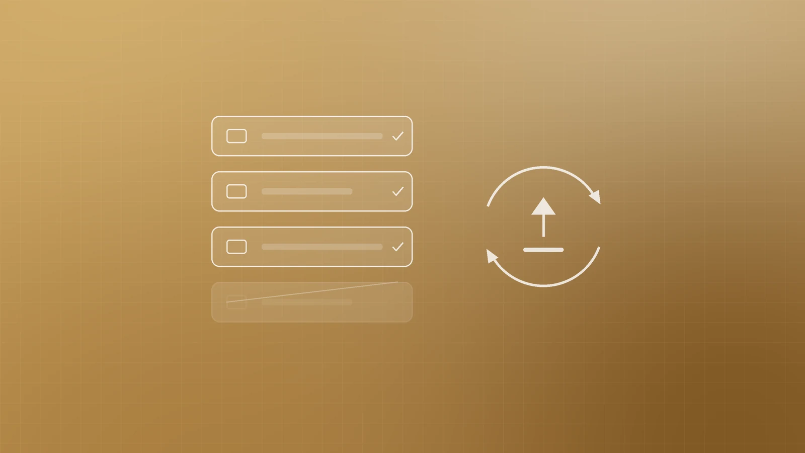 Illustration of stacked plugin blocks with ticks beside circular update arrows, representing keeping a website patched